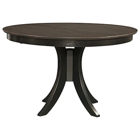 Transitional Round Pedestal Kitchen Table